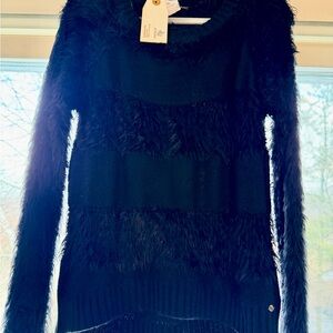 Jey Cole Man Fuzzy Black Sweater